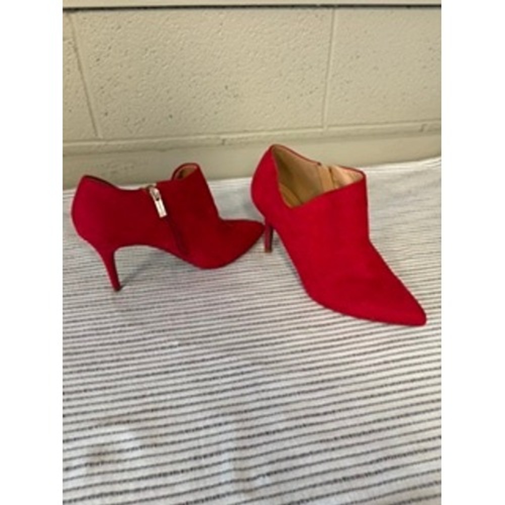 Jessica Simpson Averna Red Pointed Toe Ankle Booties Stiletto Heel Womens 9M Y2K